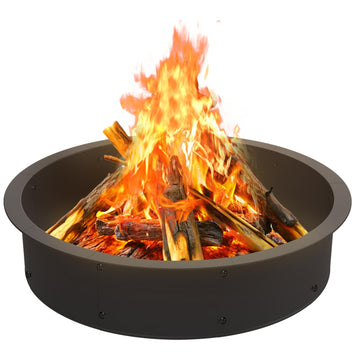 Fire Pit Ring Outdoor 46 Inch Outer 43 Inch Inner Round Firepit Accessories