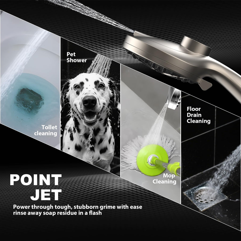 12" High Pressure Rain Shower Head with Handheld Spray Combo Faucet Upgrade