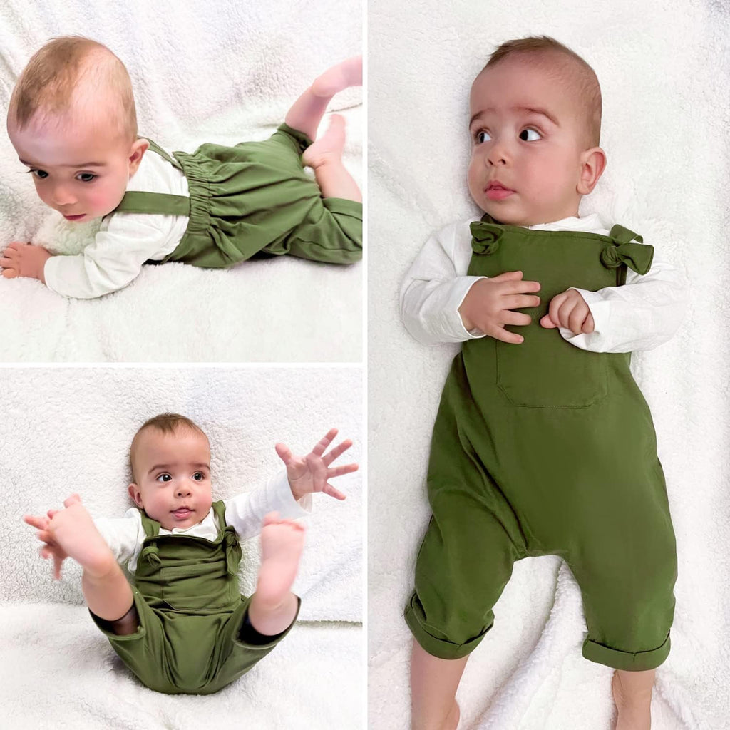Baby Boys Clothes for Gentleman Outfits,Toddler Overalls Baby Suspender Pants and Bodysuit Romper