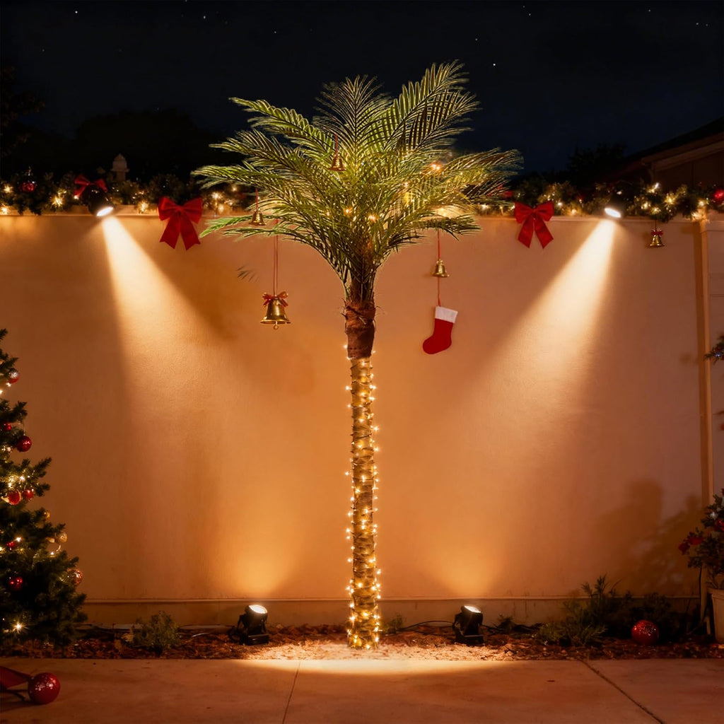 Artificial Phoenix Palm Tree 8ft 2 Set Tall Outdoor/Indoor Decor
