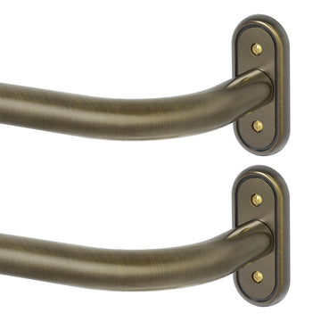 2 Pack Curtain Rod 36-120 Inch, Antique Bronze Window Curtain Rods
