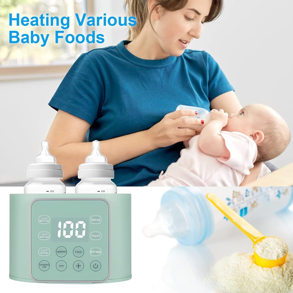 Baby Bottle Warmer 9-in-1 Multifuntion Breast Milk Warmer, Fast Baby Food Heater and Defrost Warmer with Timer for