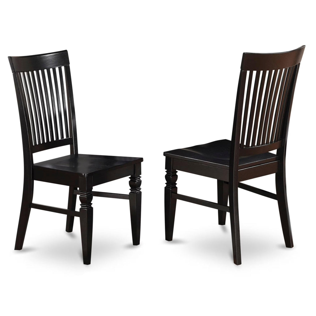 West Furniture 6 Piece Dining Set Contains a Rectangle Dining Room Table and 4 Kitchen Chairs with a