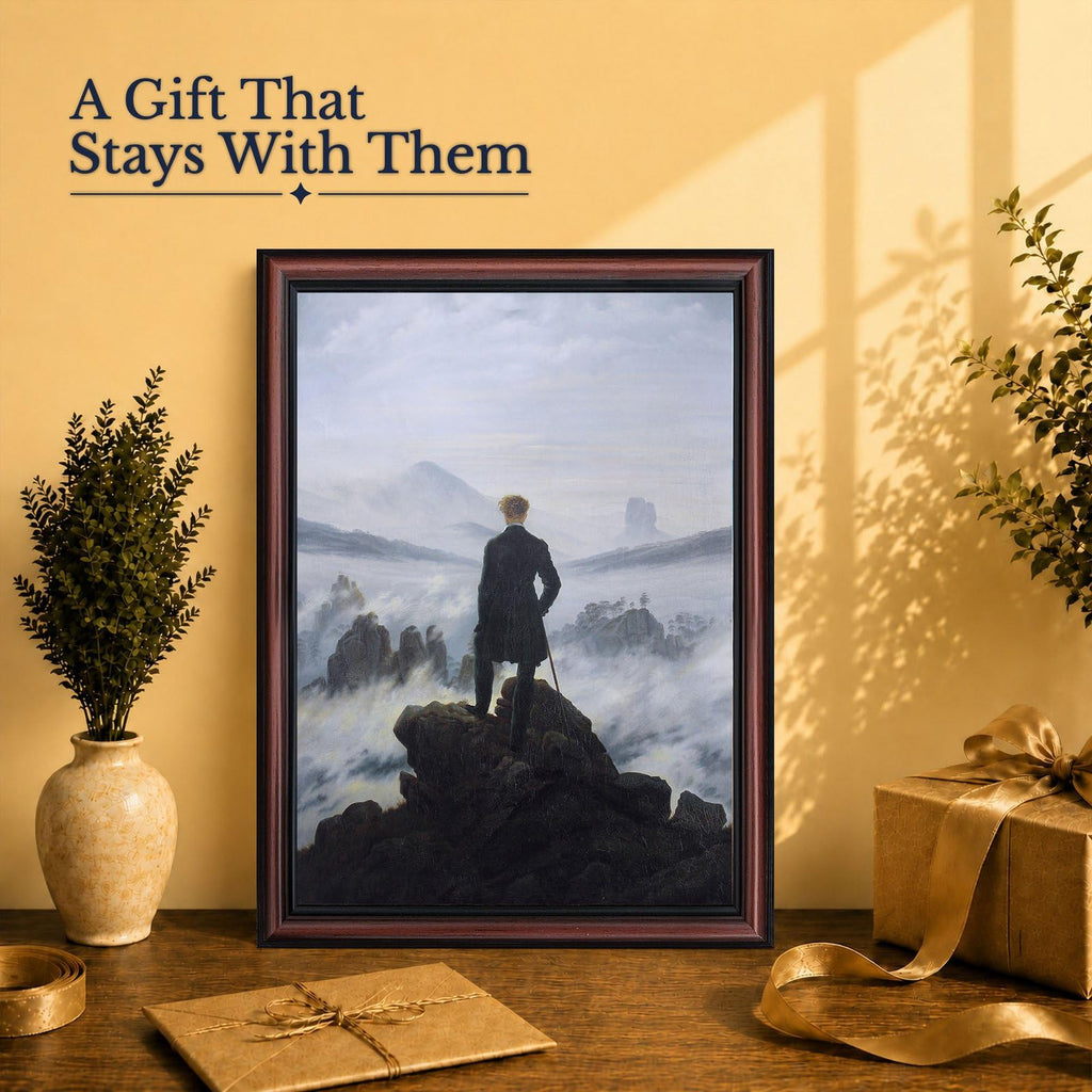 Wanderer above the Sea of Fog Framed, Caspar David Friedrich Wall Art
