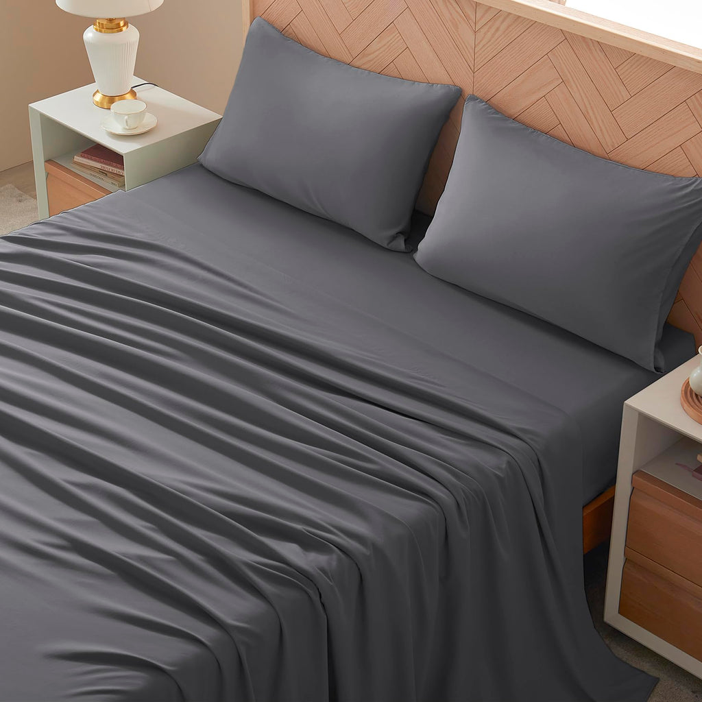 King Size 4 Piece Sheet Set - Comfy Breathable & Cooling Bed Sheets Set, Soft and Wrinkle Free, Deep Pockets, Easy &