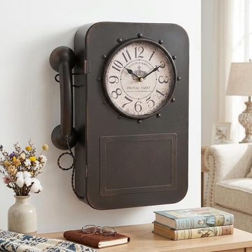 Antique Wall Clock Vintage Clock with Hidden Storage Compartment