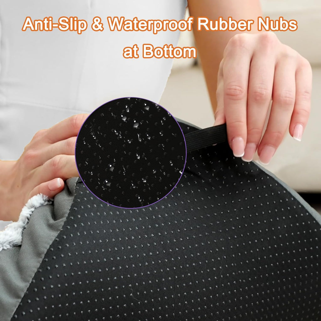 Deluxe Washable Dog Bed for Large Dogs Dog Crate Mat 35 Inch Comfy Fluffy Kennel Pad Anti-Slip for Dogs Up to 60 lbs