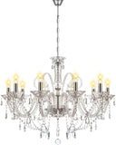 10 Lights Crystal Chandeliers K9 Crystal Ceiling Pendant Lamp for Dining Room Bedroom Home Decor (Clear) A110-B0CD7P62M6
