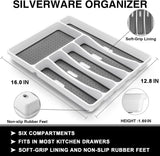 49-Piece Black Silverware Set with Organizer, Heavy Duty Stainless Steel Flatware for 8