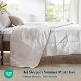 Summer Down Comforter Blanket Queen, Extra Lightweight Duvet Insert for Hot Sleepers
