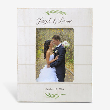 Laurels Of Love Wedding Shiplap Picture Frame