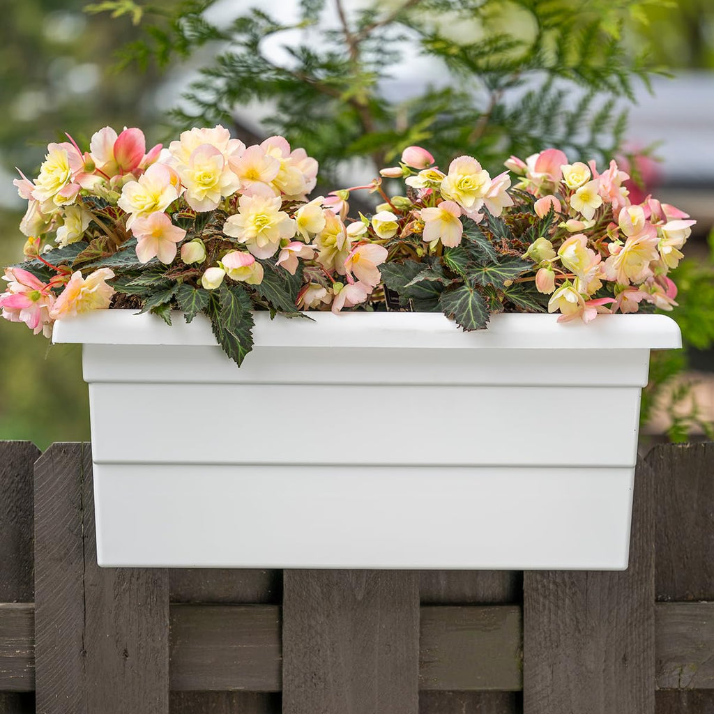 Countryside Railing Planter Box, 24 Inch, White