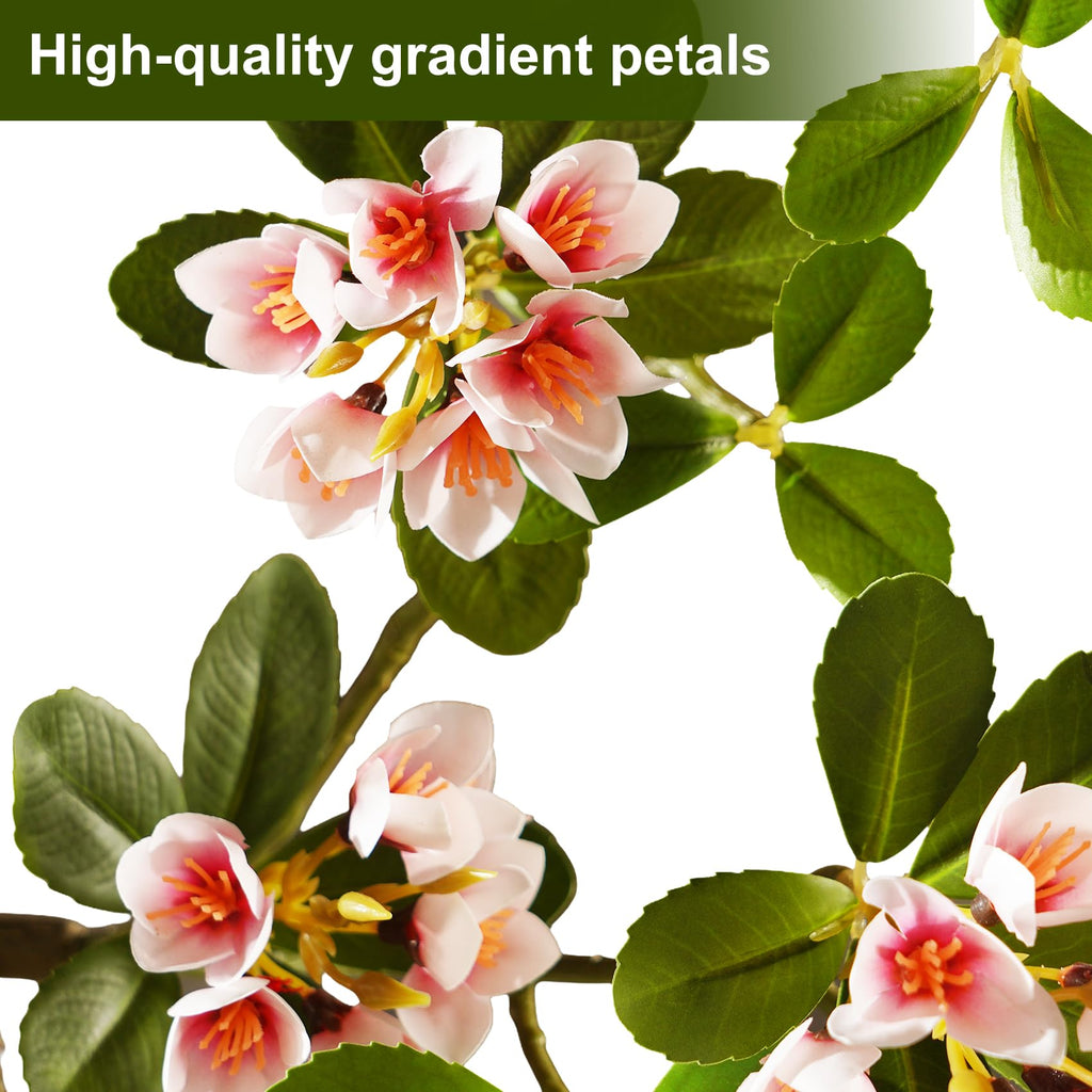3ft Front Door Plants Large Artificial Bonsai Tree Outdoor Artificial Plants for Front Porch Flowering Artificial