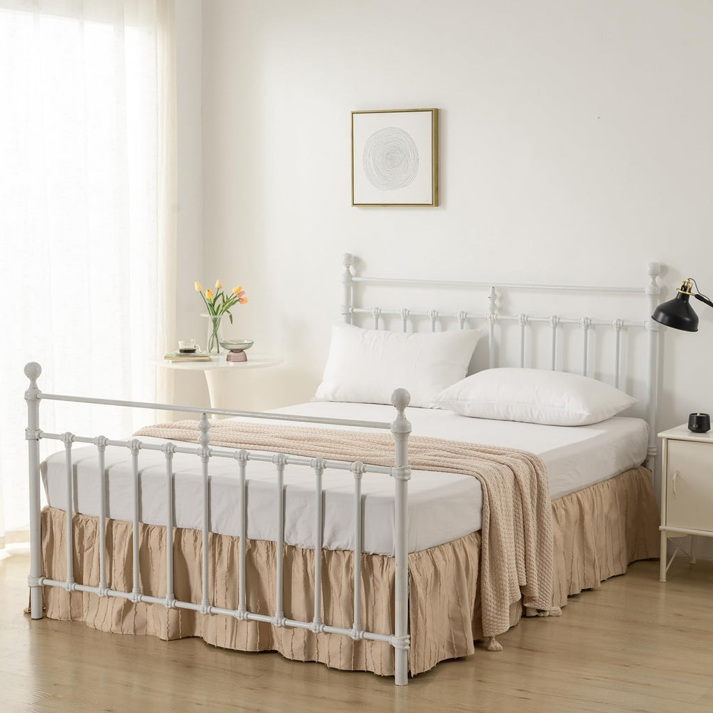 Dust Ruffle Bed Skirt, Queen Size Beds - 16 Inch Drop, Camel