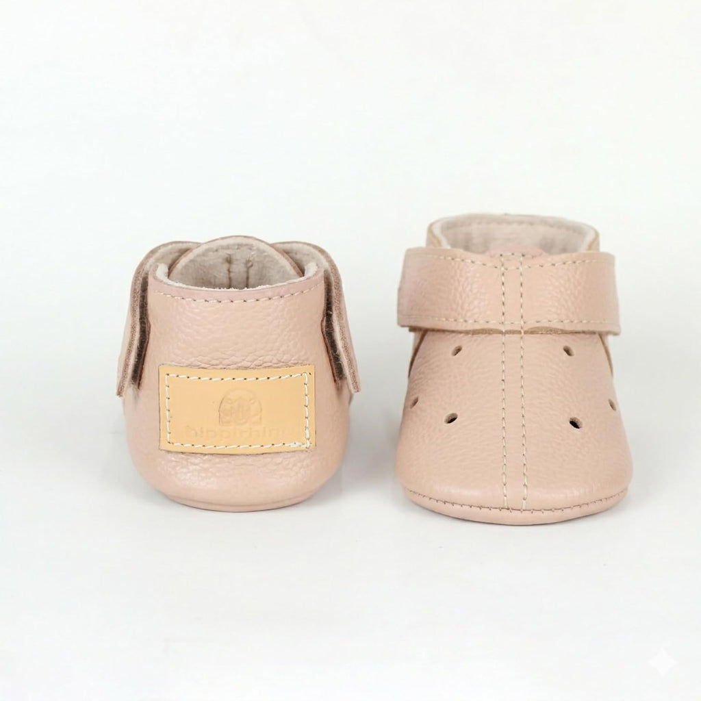 Pink Baby Shoes Soft Sole Leather Booties Toddler Kids Slippers Loafers Newborn Gift New First Walker Sandals Boys