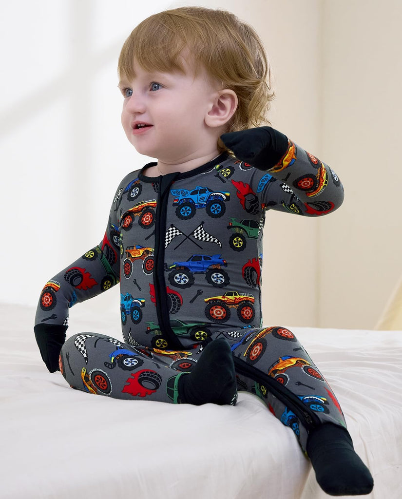 Bamboo Viscose Baby Footie Pajama, Zipper Sleeper Boys Girls