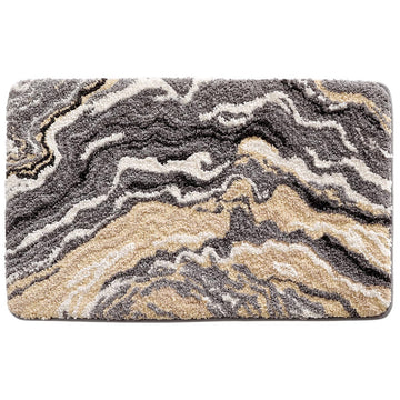 Luxurious Nordic Bathroom Rug, Extra Soft Fluffy Bath Mat, Absorbent, Non-Slip, Easy to Care and Fast Drying, Modern