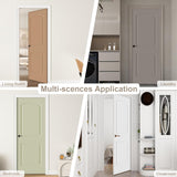30"x80" Raised 2-Panel White Primed Hollow Core Interior Molded Door Slab with Arch Design, NOT Pre-drilled and NOT