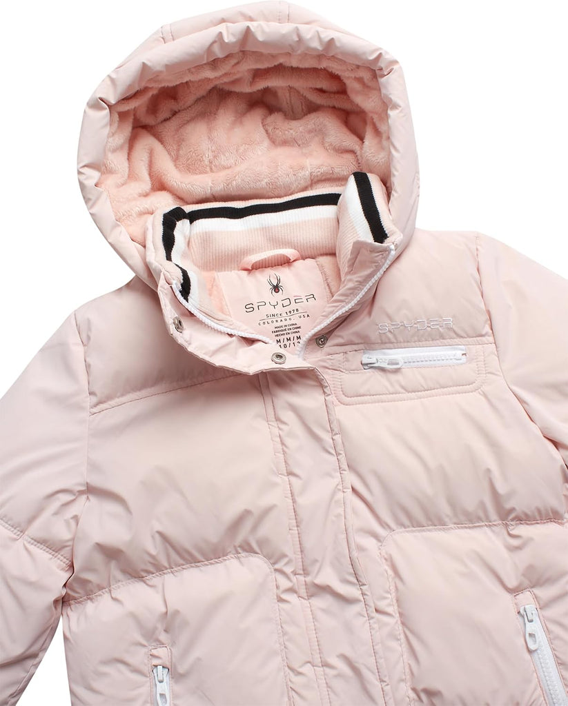 Girls Puffer Jacket - Hooded Sherpa Lined Insulated Winter Coat