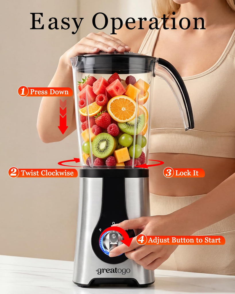 Blender and Food Processor Combo, Countertop Kitchen Small Smoothie Blender