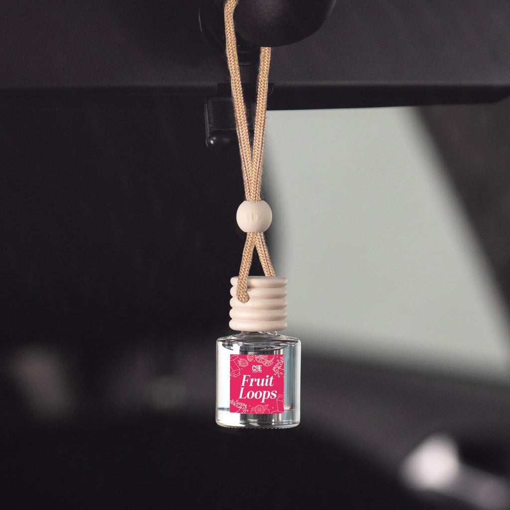 Car Air Freshener Diffuser, Fruit Loops, 2 Pack Air Deodorizer for Essential Oils, Long Lasting Car Diffuser Bottle
