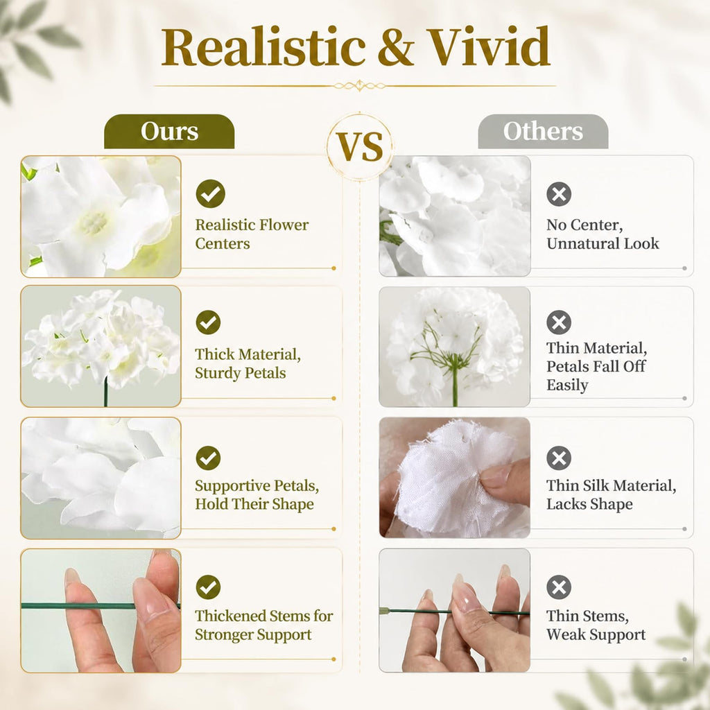 White Artificial Bulk, 65Pcs Silk