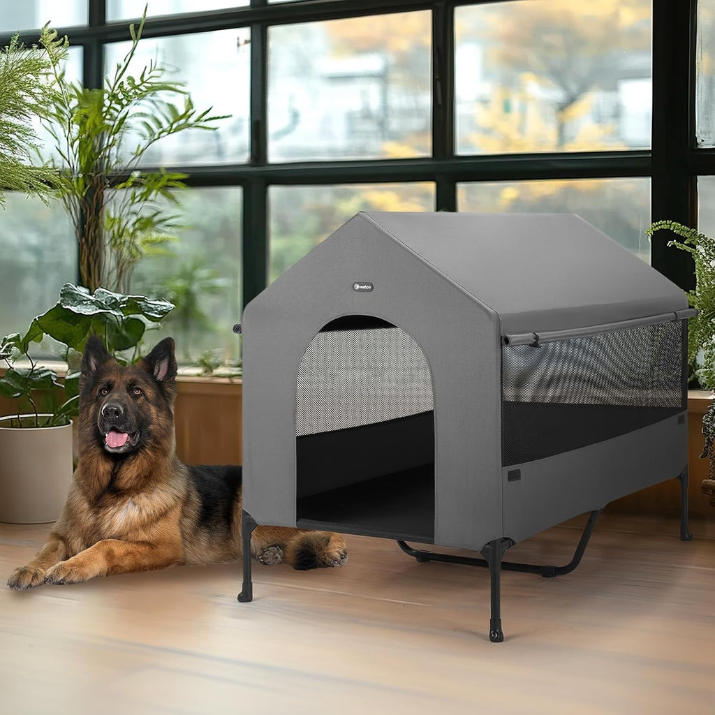 47" Dog House, 2-in-1 X-Large Dog House Outdoor Indoor Weatherproof