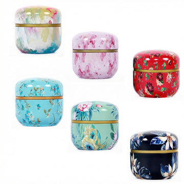 6 Pcs Tea Canister with Lids Tea Tins for Loose Tea Storage