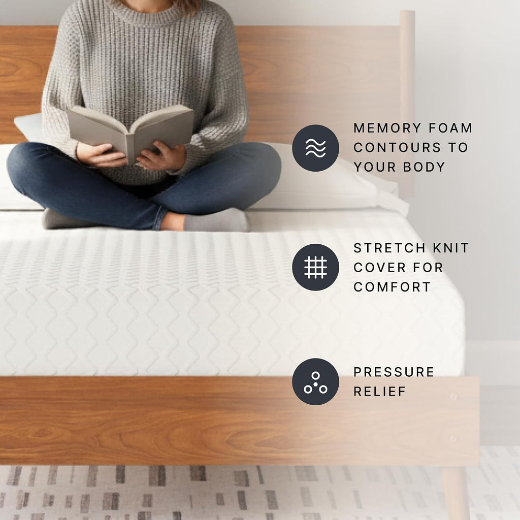12 Inch Memory Foam Queen Mattress in a Box | Stretch knit cover and 12-inch profile, CertiPUR-US foam designed for