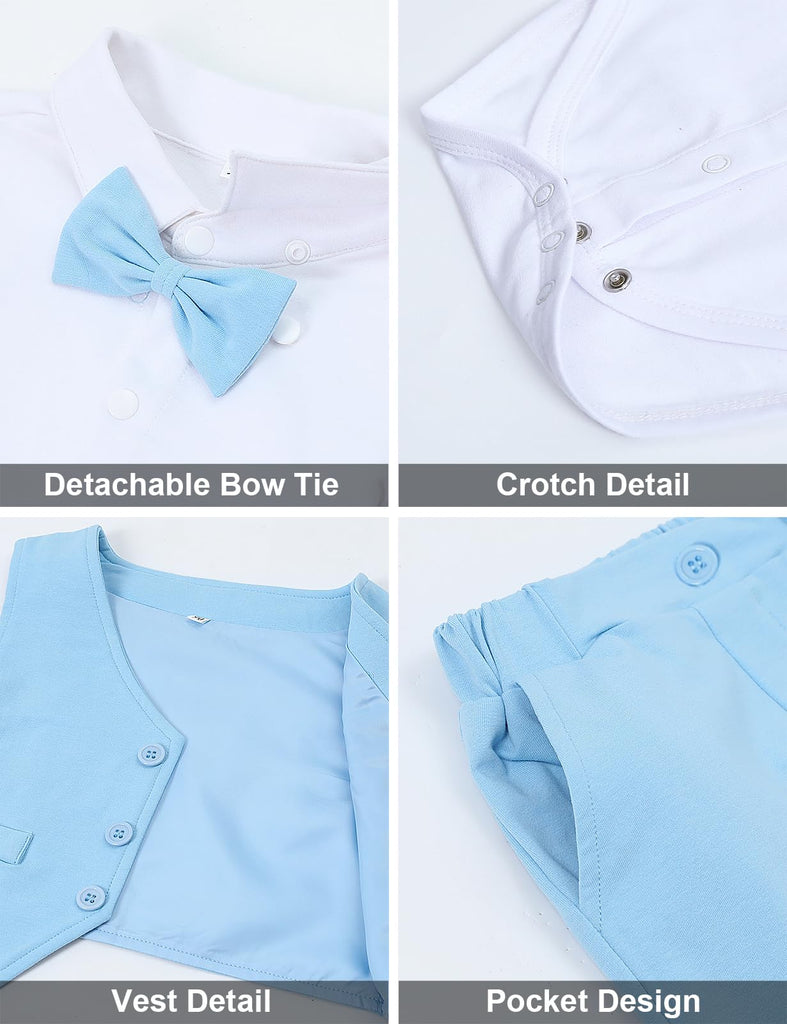 Baby Boys Easter Outfit Wedding Infant Dress Suit Sky Blue