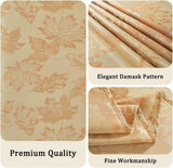 Fall Table Cloth 60 x 120 Inch Rectangle Maple Leaves Jacquard Damask Table Cloths Vintage Wrinkle F
