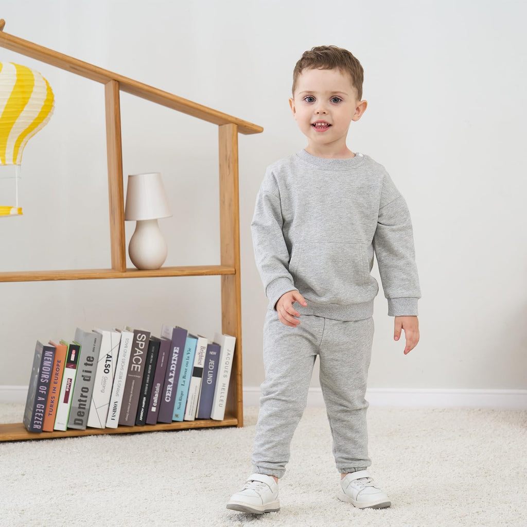 Baby Toddler Boy Clothes Outfit Fall Winter Cotton Fashion Long Sleeve Sweatshirt Shirt and Sweatpants Jogger Sweat