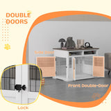 Dog Crate Furniture Side End Table with Storage