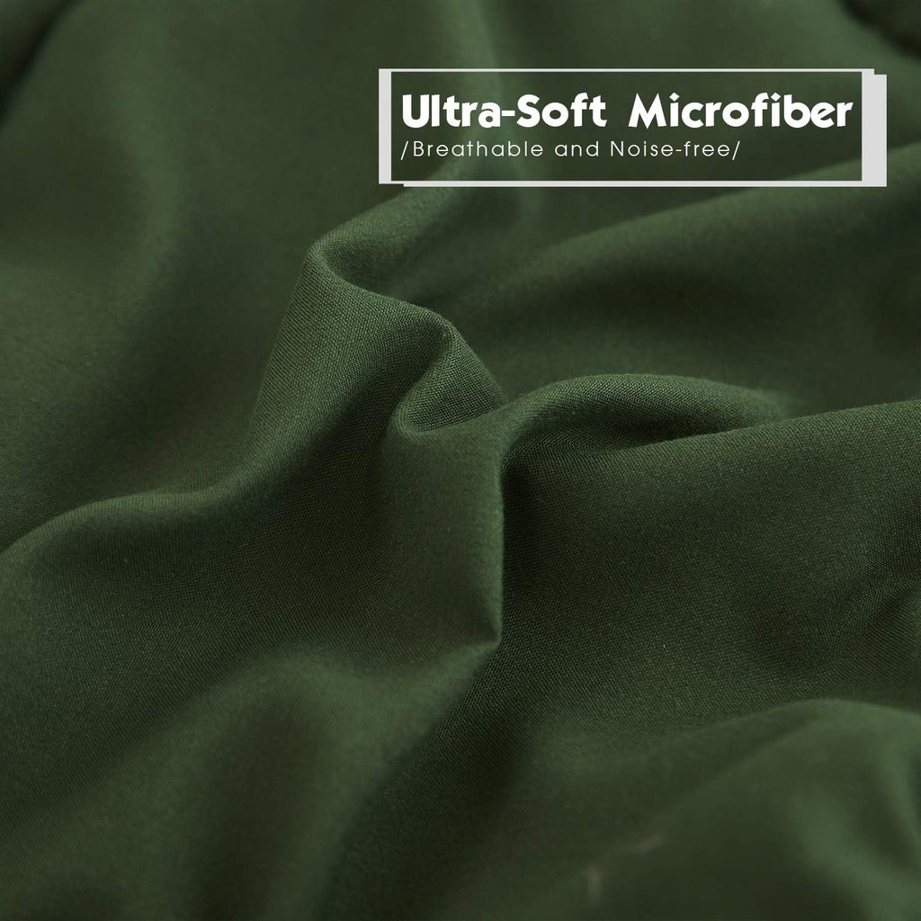 3pc Green King Comforter Set -All Season Reversible Down Alternative Comforter Bedding Comforter -Quilted Duvet Insert
