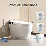 Smart Toilet with Bidet Built in, One Piece Toilet with Auto Soft Open&Close Lid&Seat, Foot Sensor, Auto Flush