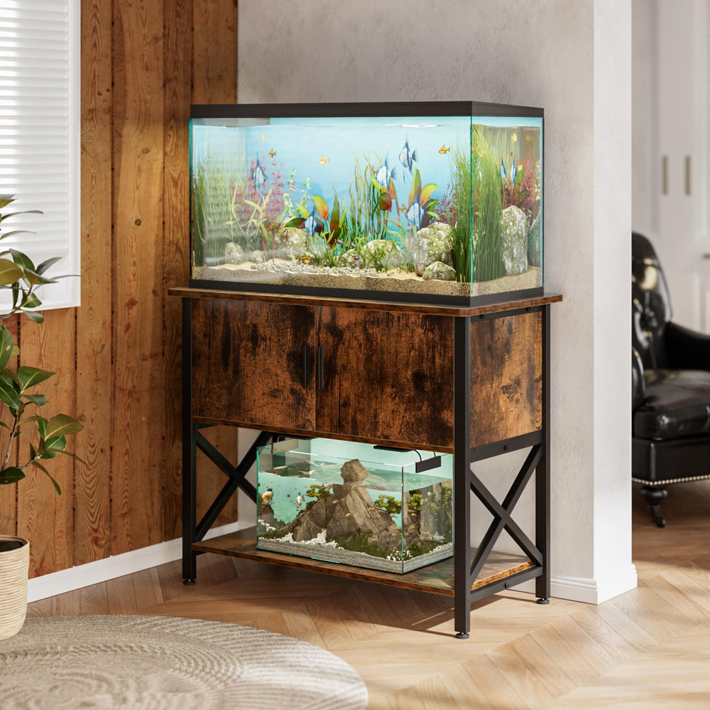 40-50 Gal Aquarium Stand with Cabinet Storage, Vintage