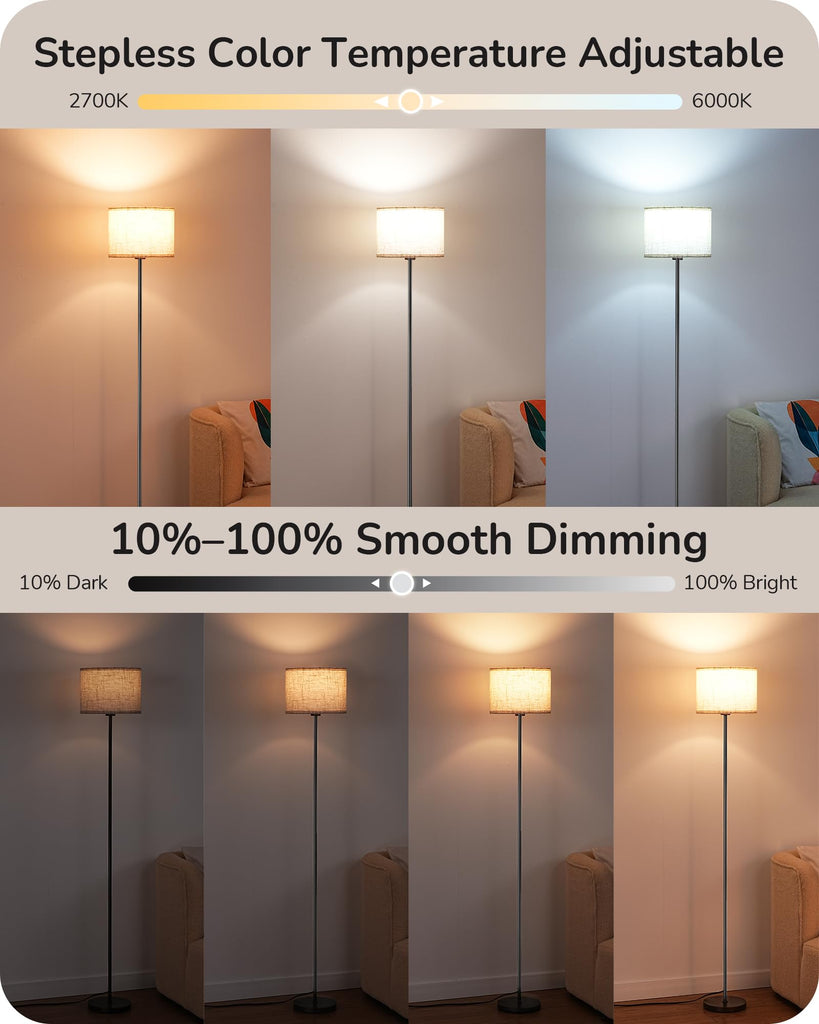 2 Lampshades Modern Floor Lamps Green