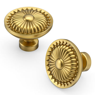 10 Pack Brushed Moderne Brass Kitchen Cabinet Knobs