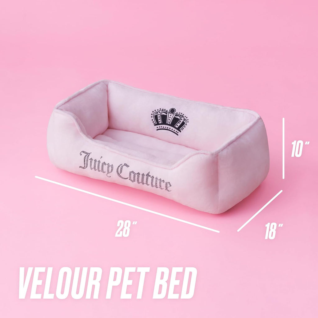 Crown Bling Pink Pet Bed for Dogs and Cats - Medium