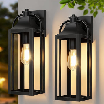 2 Packs Outdoor Wall Lights - 15" Outdoor Wall Sconces Set of Two