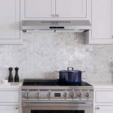 30 Inch Stainless Steel Under Cabinet Range Hood 900 CFM 4 Speed Gesture & Touch Control, LED Lights, Baffle Filters