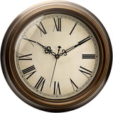 Plumeet Large Metal Wall Clock, 13'' Non Ticking Classic Retro Silent Iron Clocks Decorative Kitchen Living Room