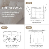 Feather Down Comforter Queen, All Season White Duvet Insert