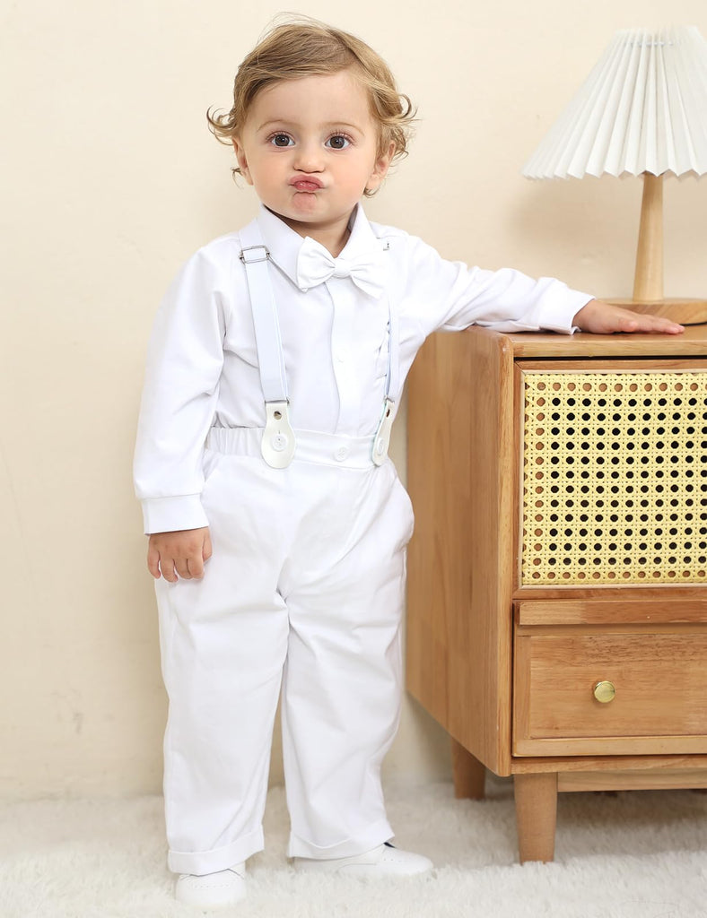 Baptism Outfits for Boys Baby Christening Dress Suits White