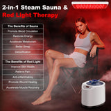XL Infrared Sauna Box with True 660 & 850nm Red Light Therapy Lamp, Portable Red Light Sauna for Home