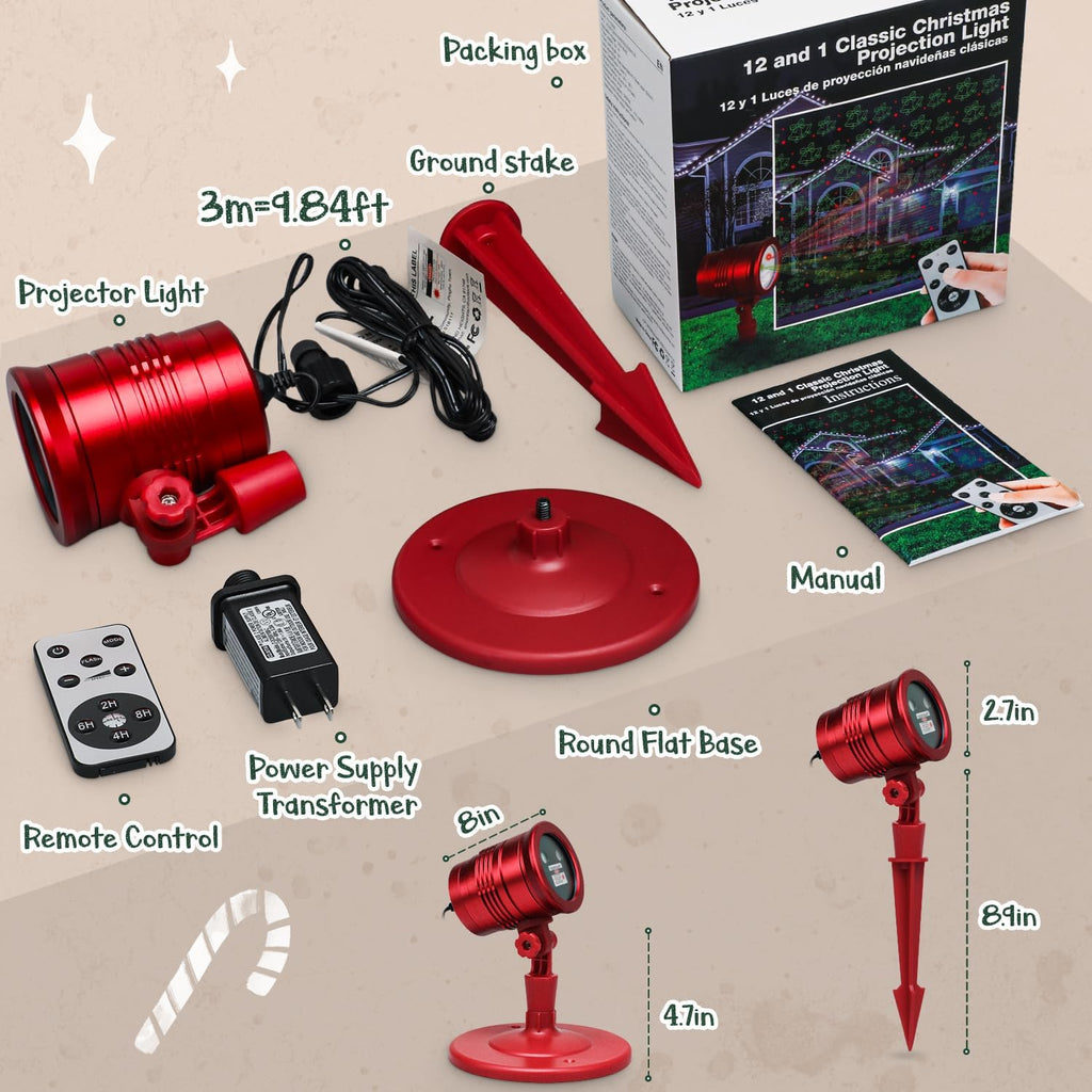 Limited Edition Christmas Projector Lights Outdoor, Special Edition Waterproof Christmas Laser Lights with Remote
