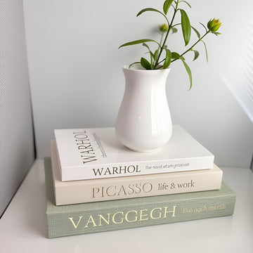 Decorative Books - Linen Faux Fake Books for Decor Aesthetic, Decorative Book for Coffee - Set of 3