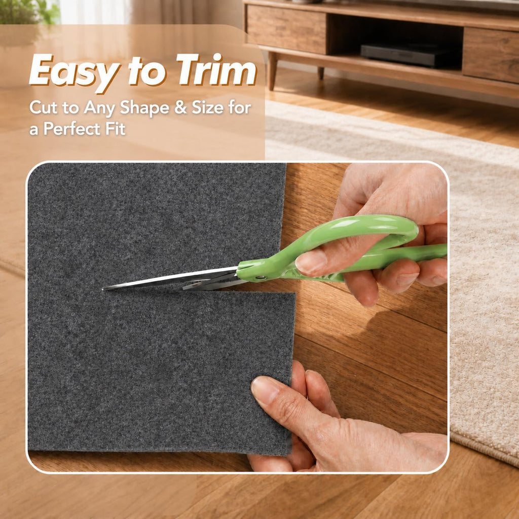 Non Slip Rug Pad 8x10 Ft, 1/4" Thick Rug Mats, Carpet Padding Under Rugs