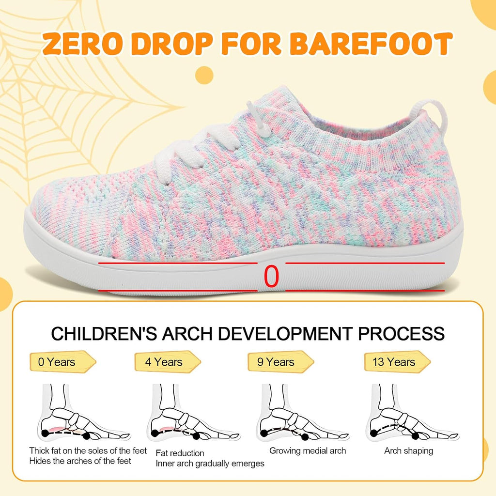 Toddler Shoes Girls Boys Wide Barefoot Shoes Minimalist Walking Sneakers Zero Drop Slip on Tennis Shoe Breathable