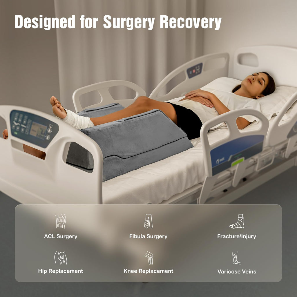 Adjustable Leg Pillow, Leg Elevation Pillows for After Surgery, Memory Foam Knee Hip Ankle Support for Pain Relief